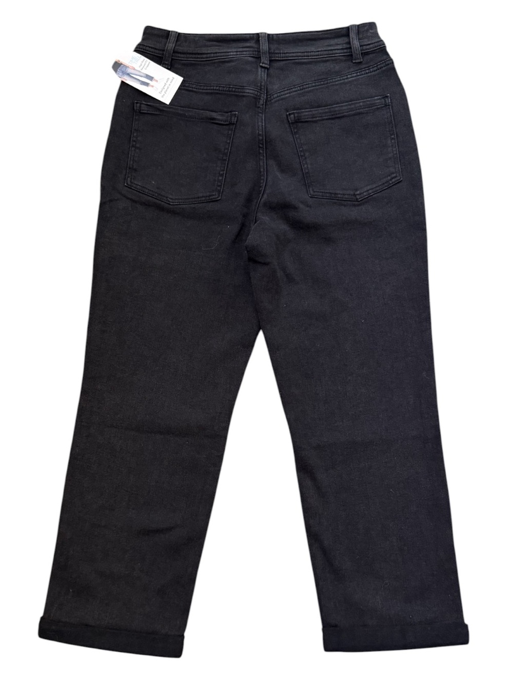 TIME AND TRU High Rise Relaxed Boyfriend Jeans in Black Wash NWT - Picture 3 of 8